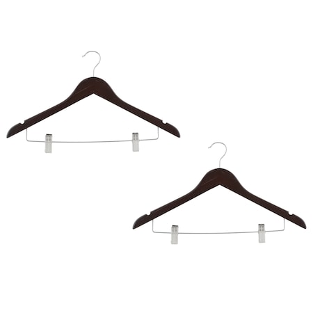 Simplify Mahogany Suit Hangers, 2PK 3086